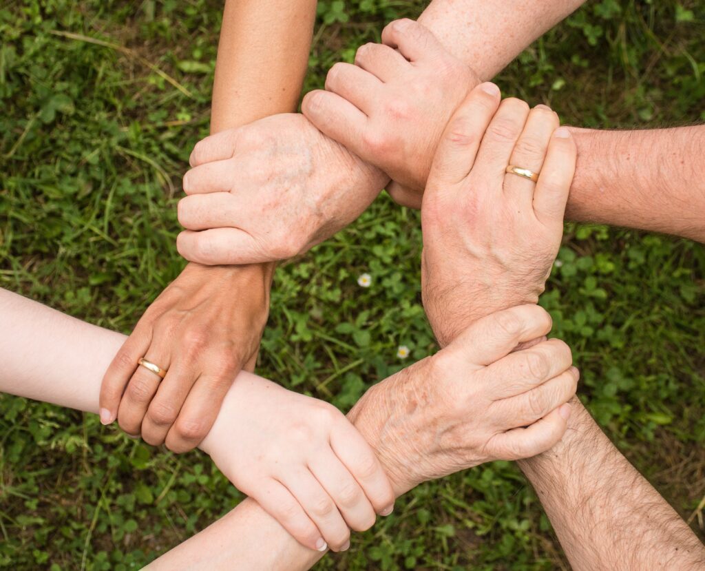 people helping people helping other people